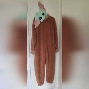 Star Wars Baby Yoda Grogu Fluffy Plush Kigurumi Onesie Casual Costume Bioworld